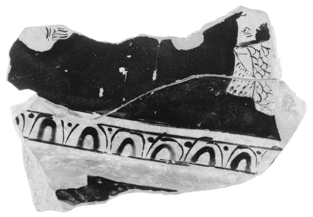 Unknown:Apulian Red-Figure Bell Krater Fragment, Poster Print Wall Art