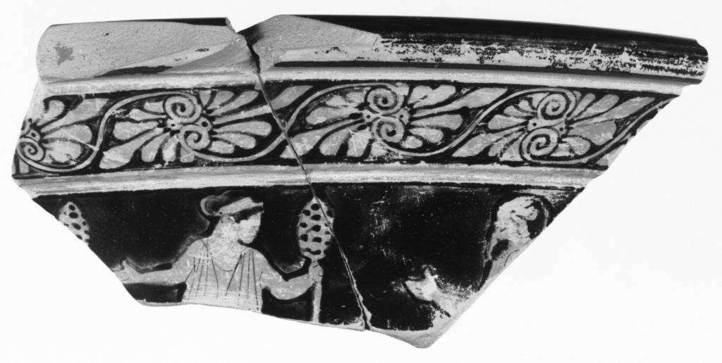 Unknown:Two Joined Attic Red-Figure Calyx-Krater Fragments, Poster Print Wall Art