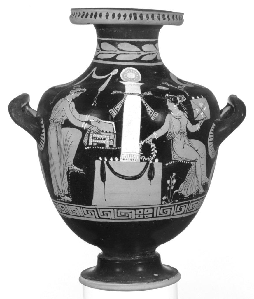 Unknown:Apulian Hydria with Grave Scene, Poster Print Wall Art