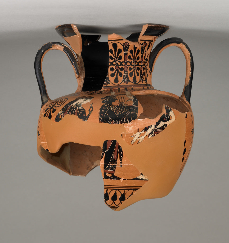 Unknown:Fragmentary Attic Black-Figure Neck Amphora (compris, Poster Print Wall Art