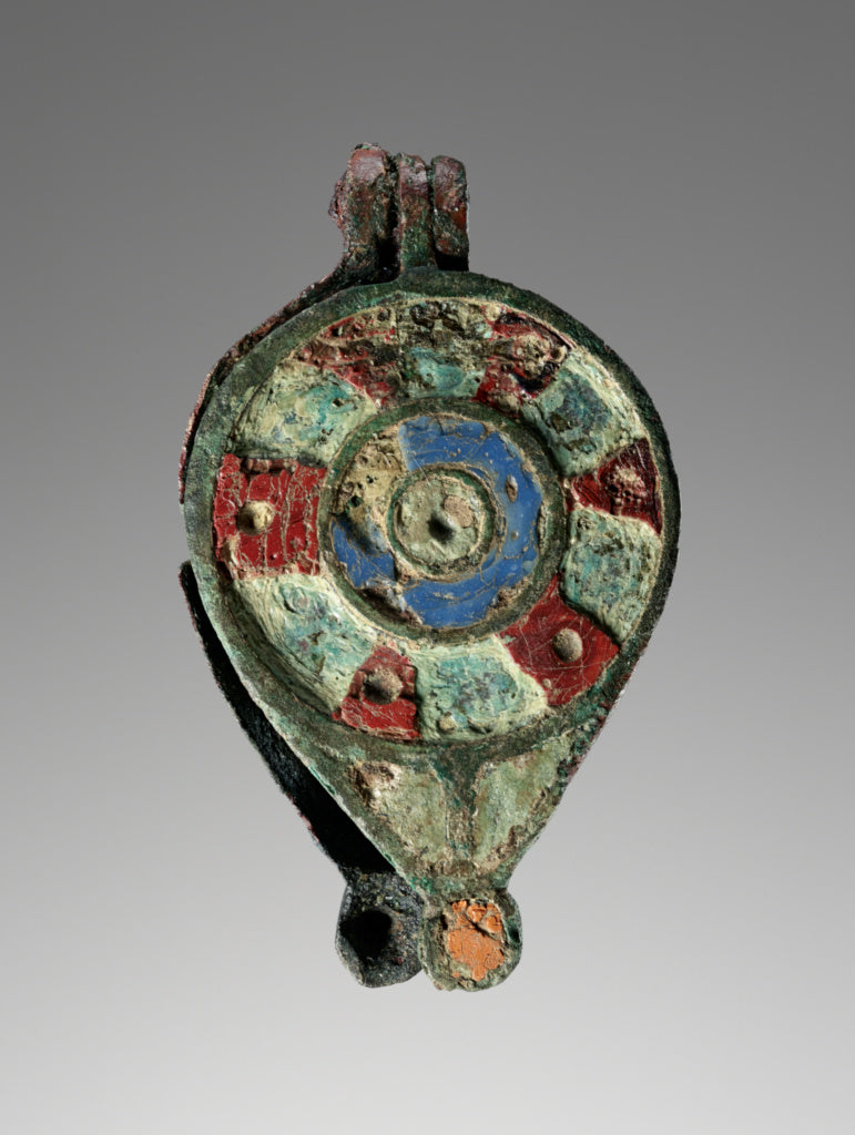 Unknown:One Small Bronze Enamelled Reliquary, Poster Print Wall Art