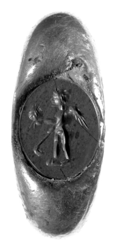 Unknown:Engraved Gem Inset Into a Hollow Ring, Poster Print Wall Art