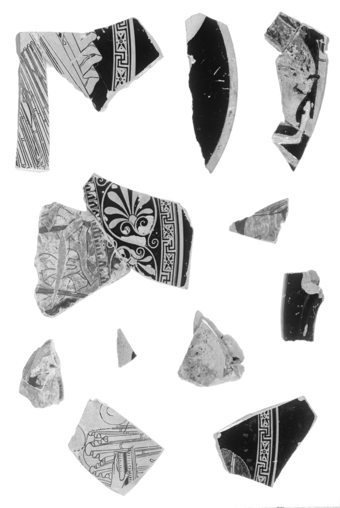Onesimos , active 500 - 480 B.C.):Fragments of an Attic Red-, Poster Print Wall Art