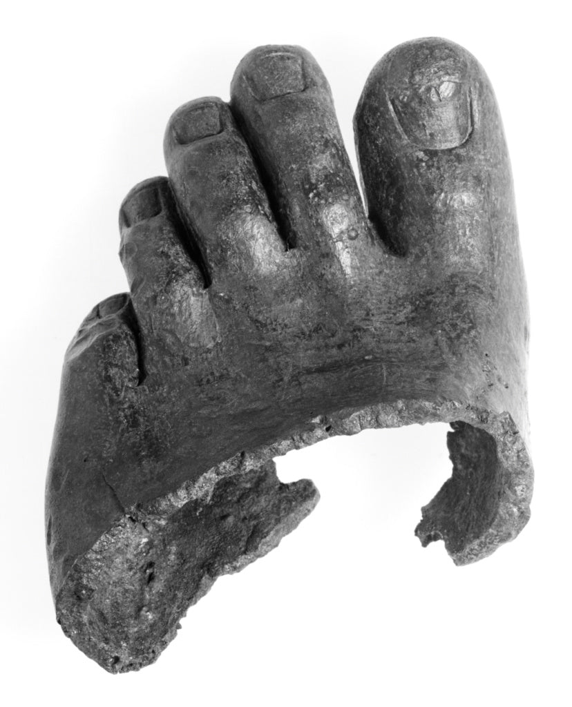 Unknown:Left Foot from a Male Statue, Poster Print Wall Art