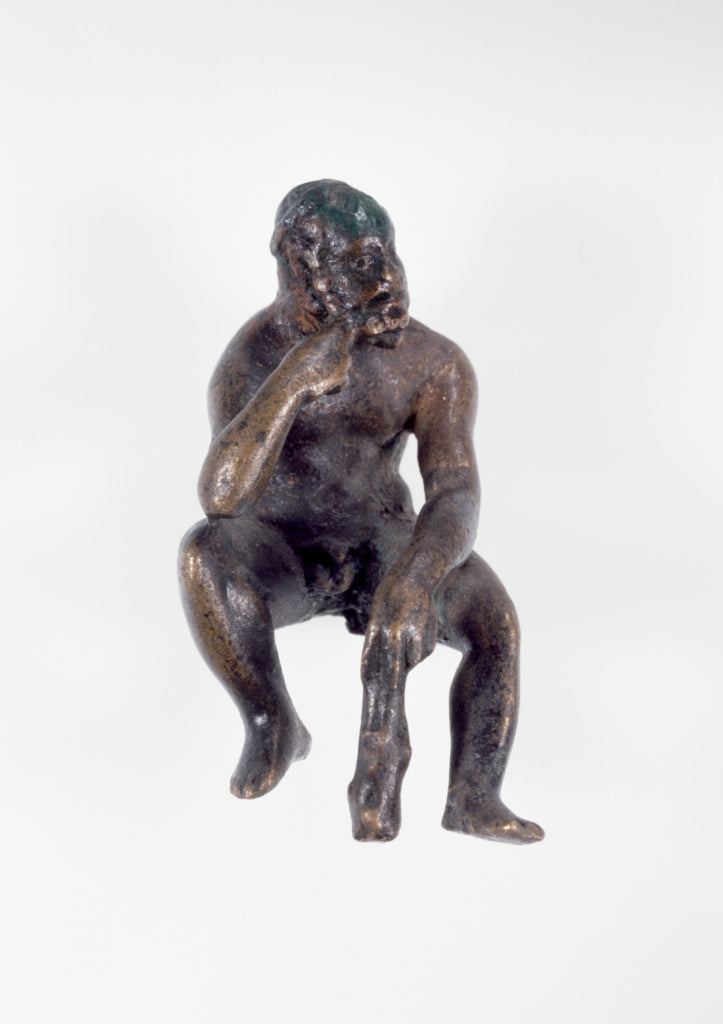 Unknown:Statuette of Seated Hercules, Poster Print Wall Art