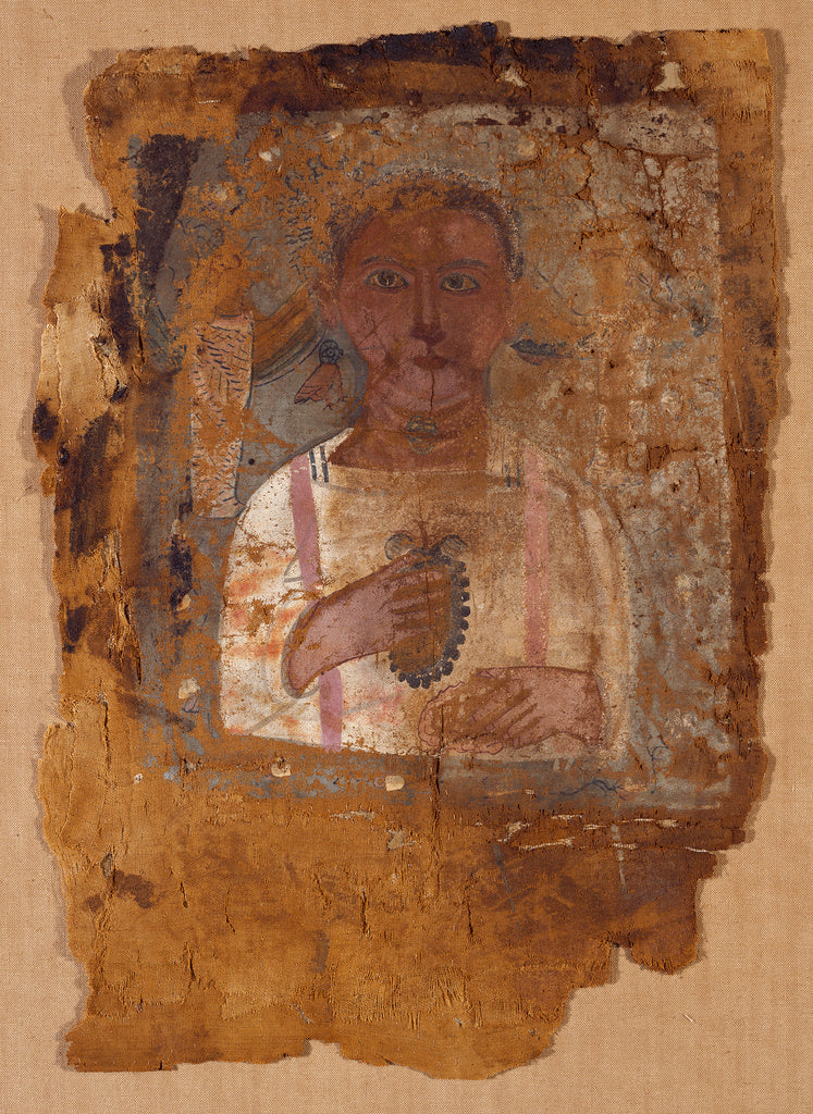 Unknown:Mummy Shroud with Painted Portrait of a Youth, Poster Print Wall Art