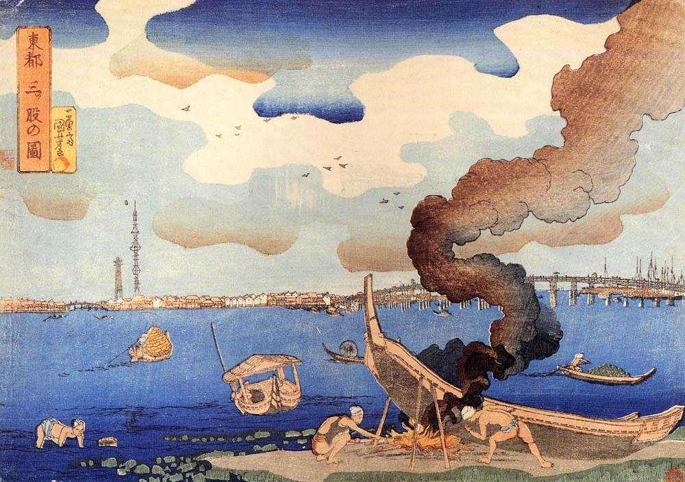 010458, historic, vintage ukiyo-e Japan artwork,12x8"(A4) Poster Print