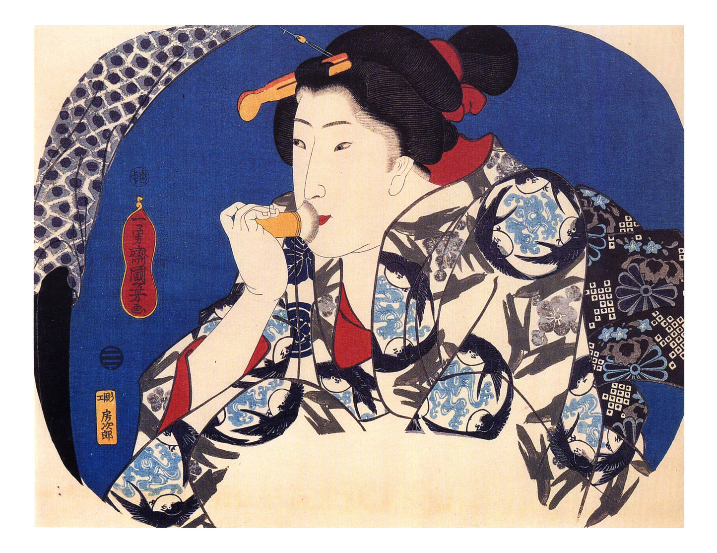 010587, historic, vintage ukiyo-e Japan artwork,12x8"(A4) Poster Print