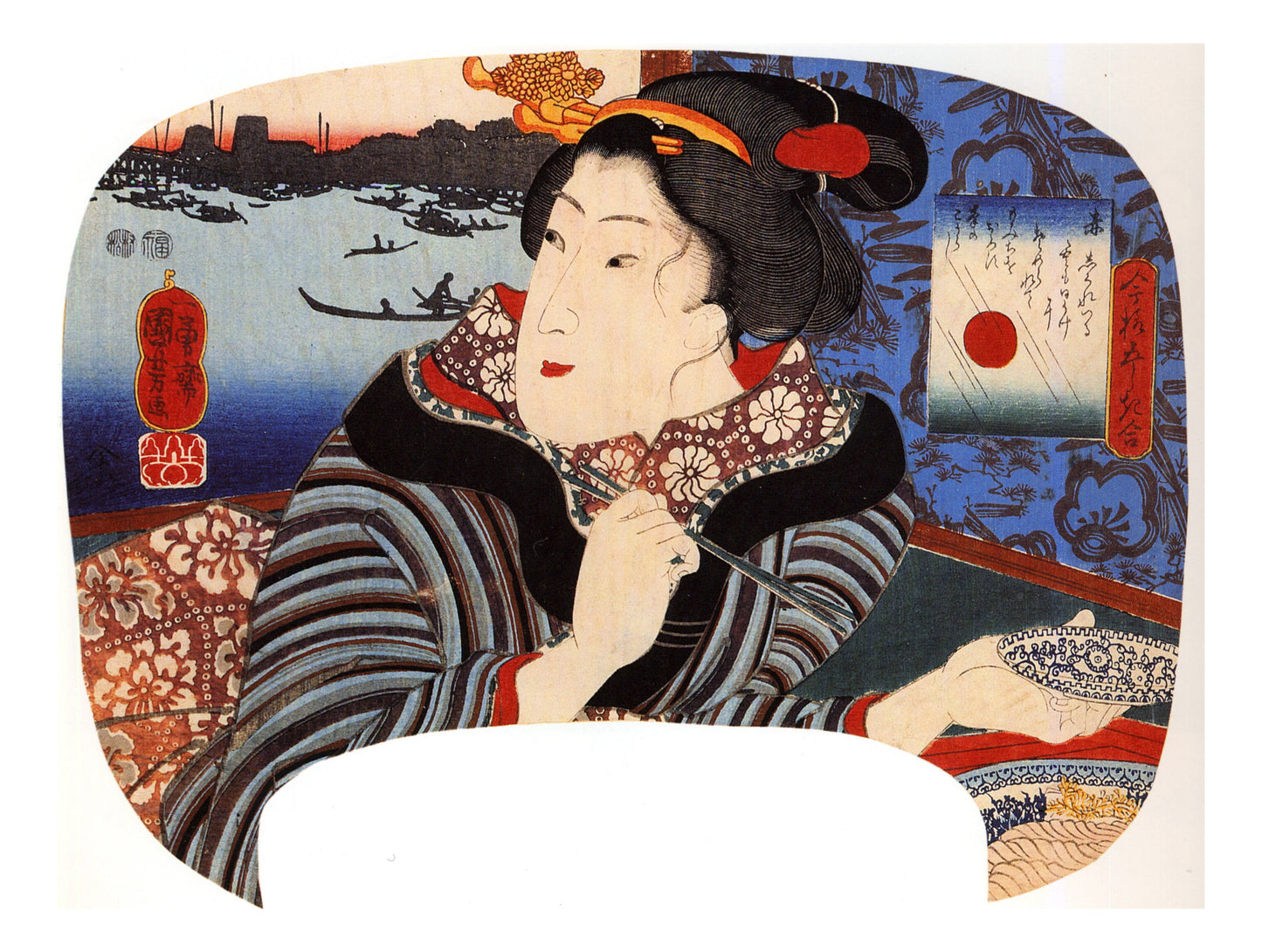 010615, historic, vintage ukiyo-e Japan artwork,12x8"(A4) Poster Print