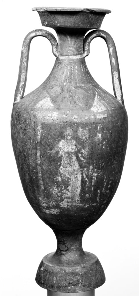 White Saccos GroupPossibly:Apulian Polychrome Volute Krater, Poster Print Wall Art