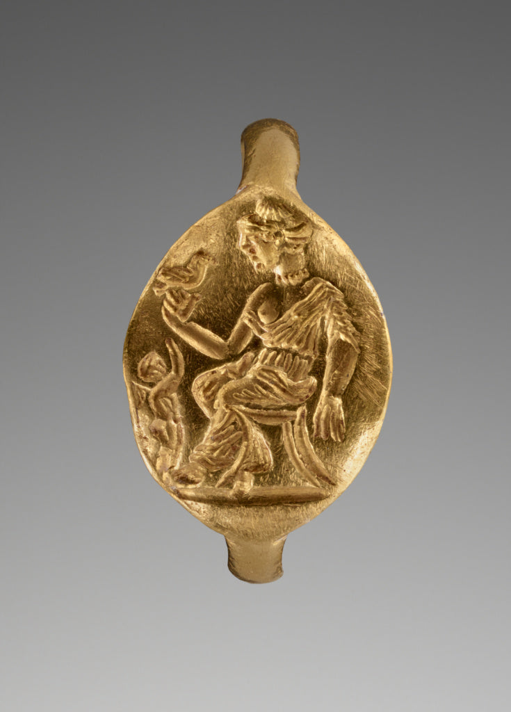 Unknown:Engraved Ring with Aphrodite and Eros, Poster Print Wall Art
