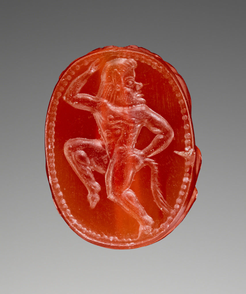 Unknown:Scarab with Dancing Satyr, Poster Print Wall Art