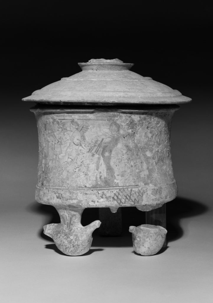 Unknown:Fragmentary Canosan Pyxis with Lid, Poster Print Wall Art