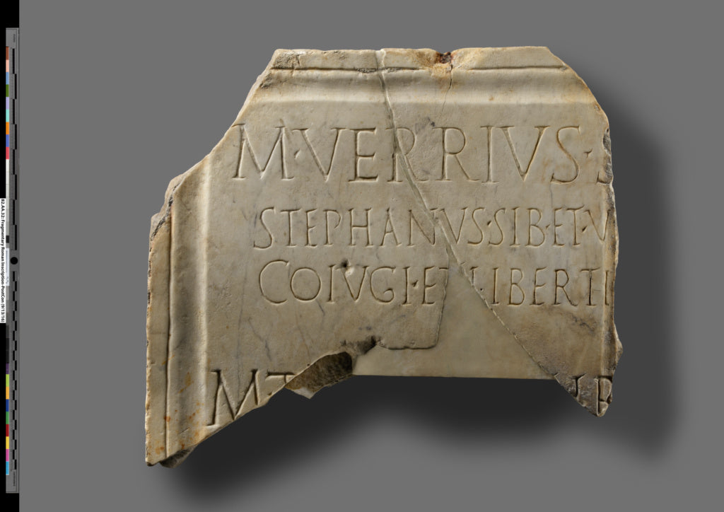 Unknown:Fragmentary Roman Inscription, Poster Print Wall Art