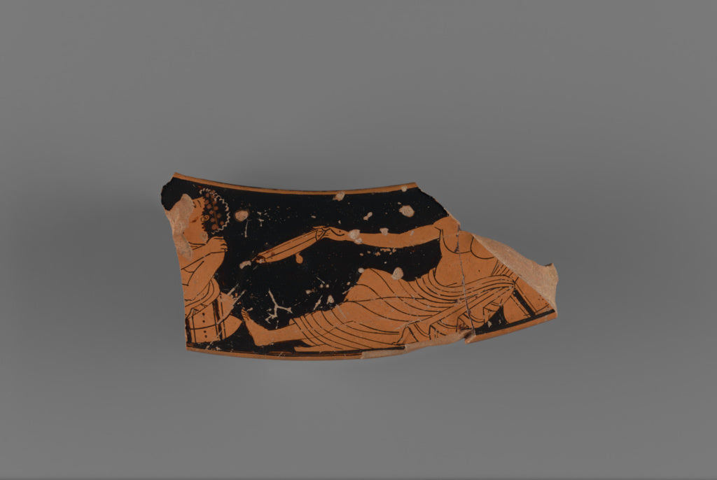 Kleophrades PainterAttributed to:Attic Red-Figure Dinos Rim , Poster Print Wall Art