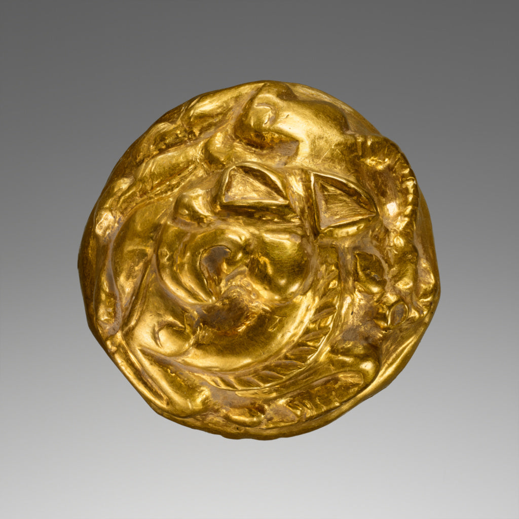 Unknown:Button with Curled Griffin (Harness Ornament), Poster Print Wall Art