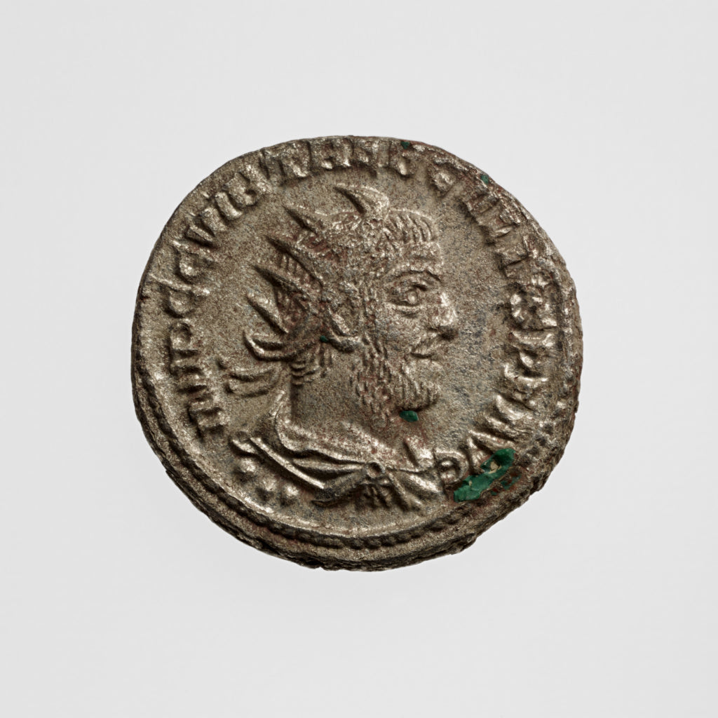 Antoninianus of Trebonianus Gallus by unknown artist, Poster Print Wall Art