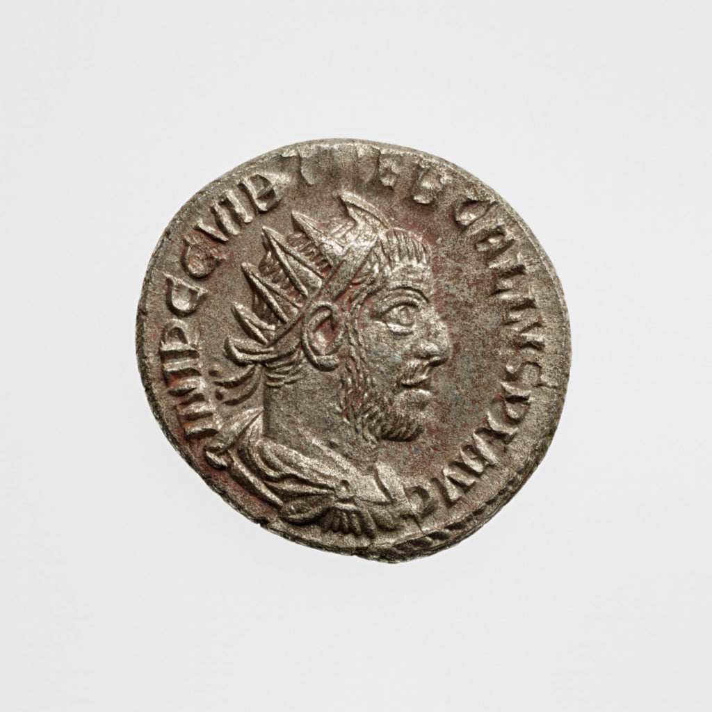 Unknown:Antoninianus of Trebonianus Gallus, Poster Print Wall Art