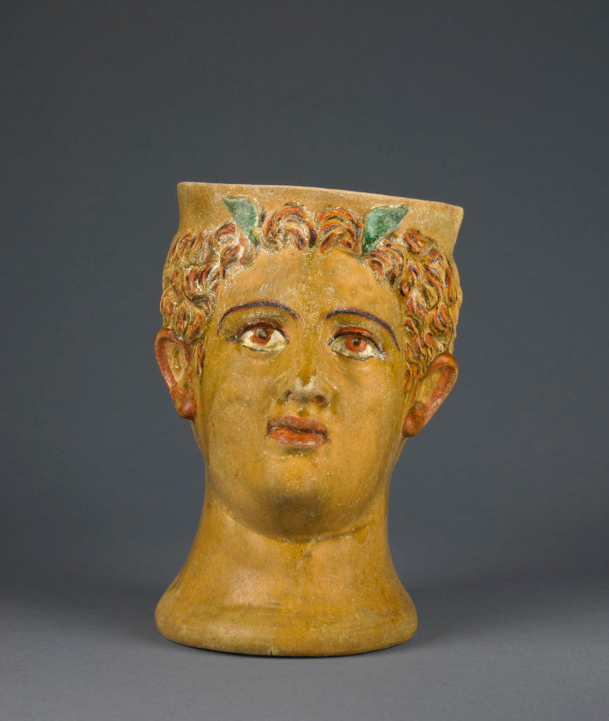 Likinnios:Lead-Glazed Head Kantharos, Poster Print Wall Art