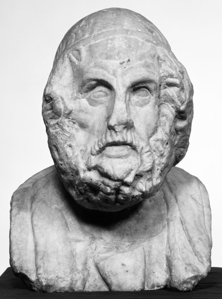 Unknown:Herm Portrait of Blind Homer, Poster Print Wall Art
