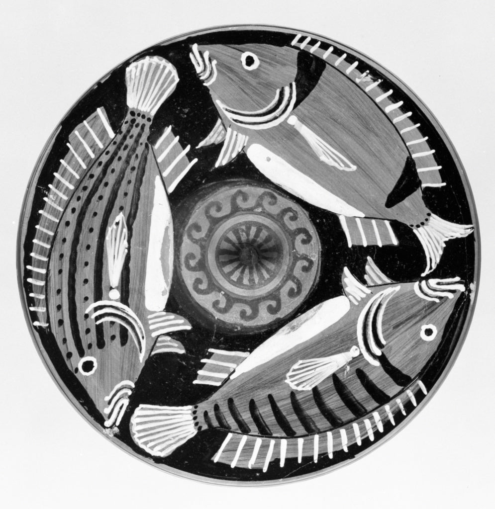Hippocamp Painter:Canosan Fish-Plate, Poster Print Wall Art