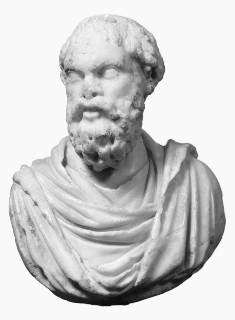 Unknown:Head of Socrates (on Eighteenth-Century Bust), Poster Print Wall Art