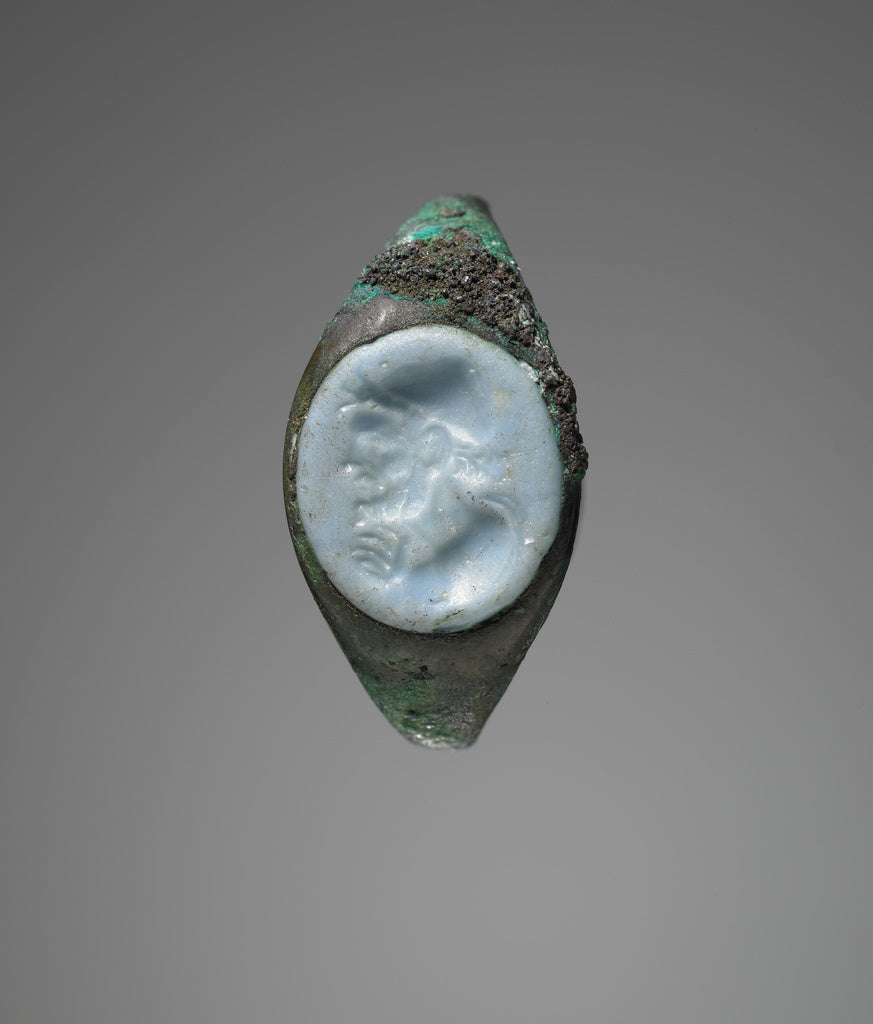 Unknown:Molded Gem Inset Into Fragmentary Ring, Poster Print Wall Art