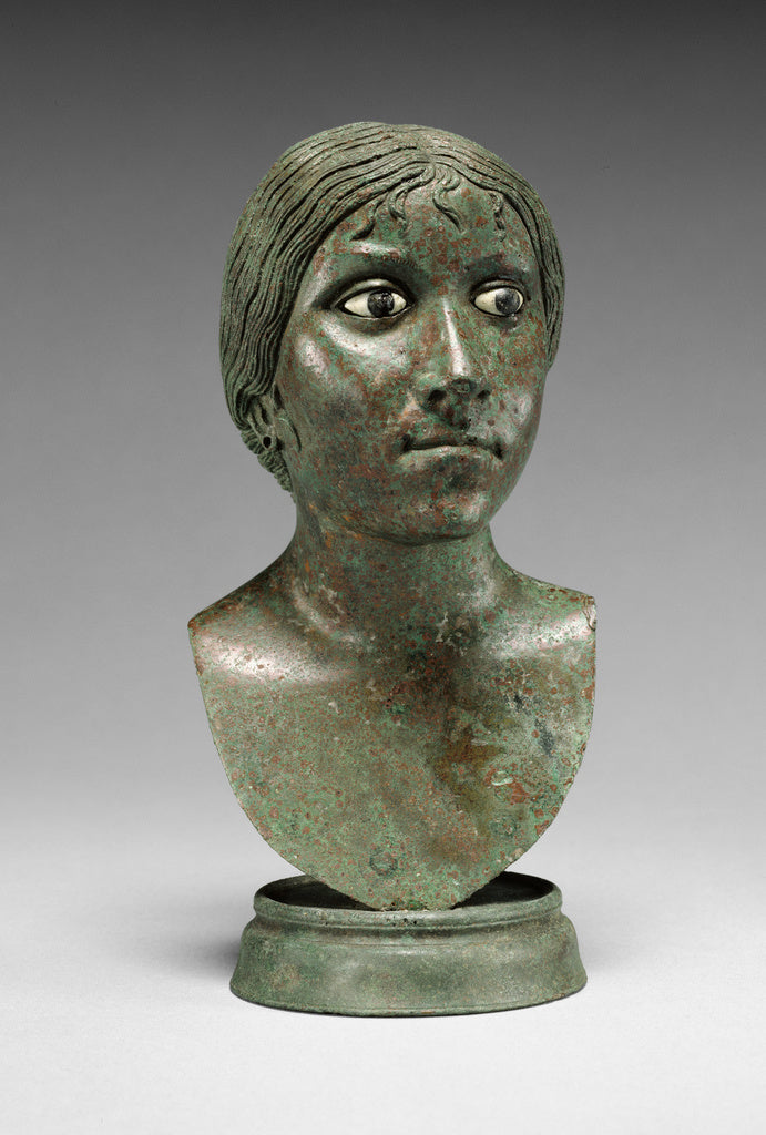 Unknown:Miniature Portrait Bust of a Woman, Poster Print Wall Art