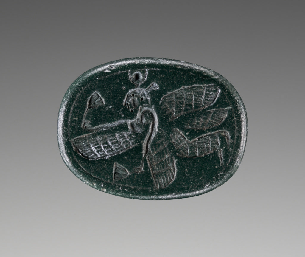 Unknown:Engraved Scarab with Isis Flying, Poster Print Wall Art