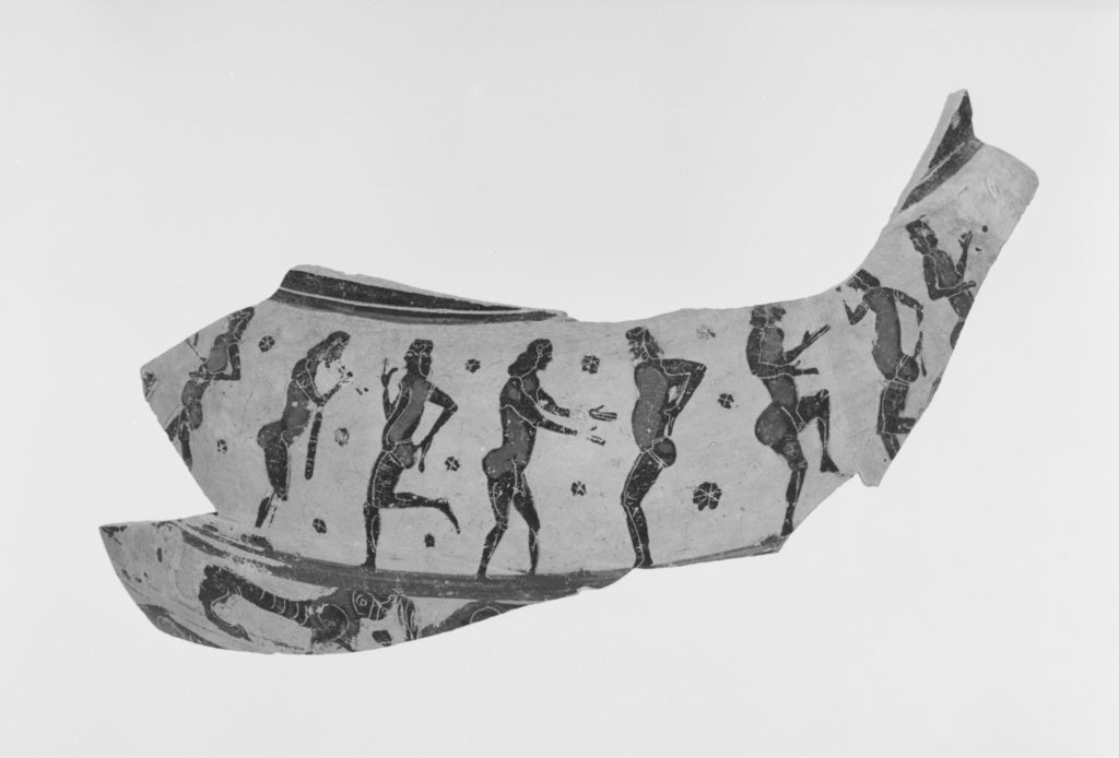Unknown Artist:Corinthian Column Krater Fragment, Poster Print Wall Art