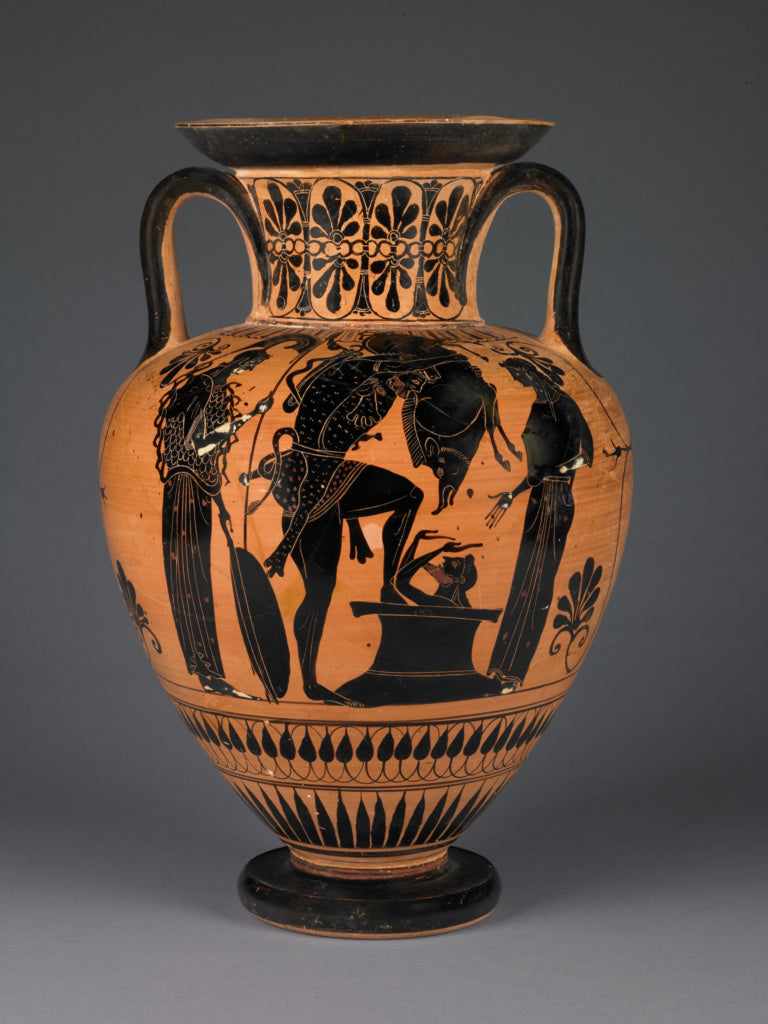 Leagros GroupAttributed to:Attic Black-Figure Amphora, Poster Print Wall Art