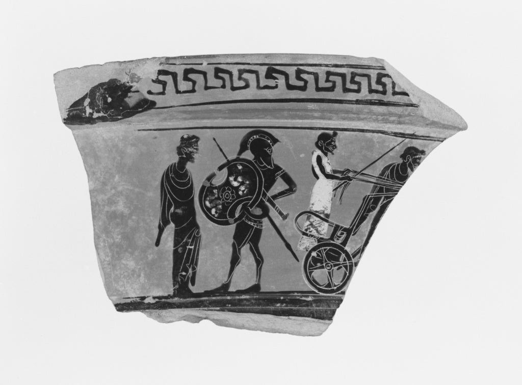 Unknown:Attic Black-Figure Volute Krater Fragment, Poster Print Wall Art