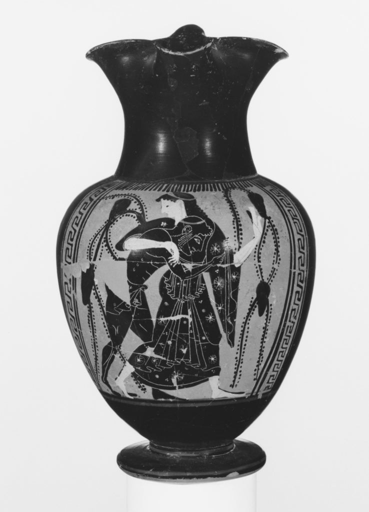 Unknown:Attic Black-Figure Oinochoe (Shape 1), Poster Print Wall Art