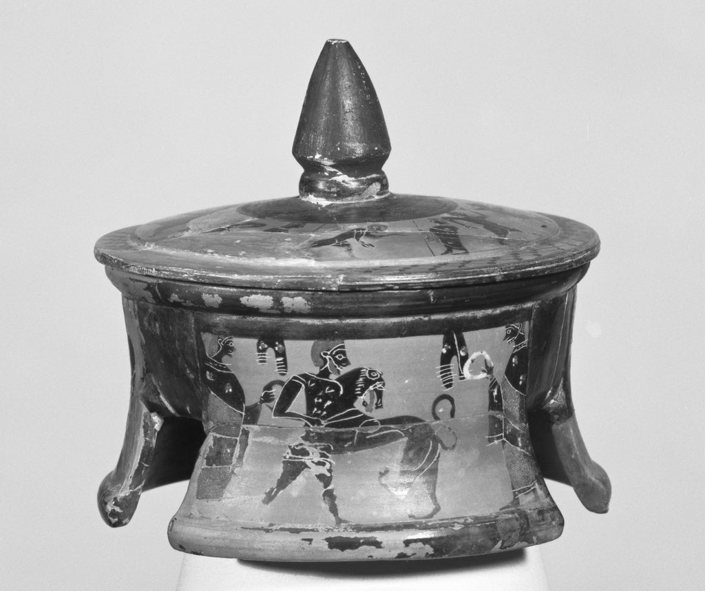 Unknown:Attic Tripod Pyxis with Lid, Poster Print Wall Art