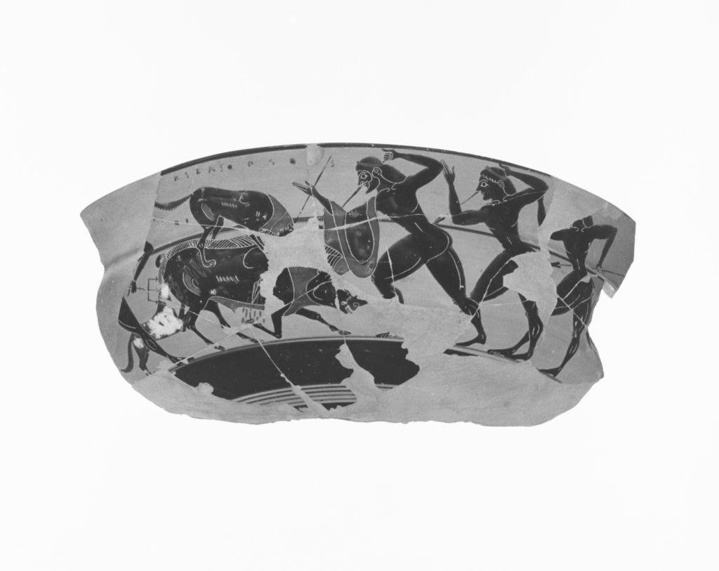 BMN Painter:Attic Black-Figure Siana Cup Fragment, Poster Print Wall Art