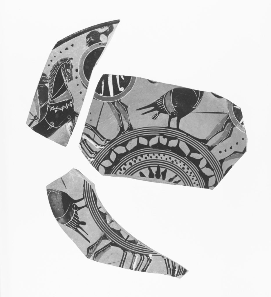 Unknown:Attic Black-Figure Cup Fragment, Poster Print Wall Art