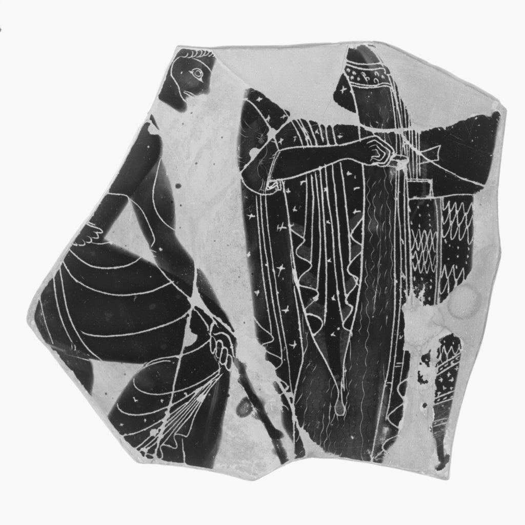 Unknown:Attic Black-Figure Segment Cup Fragment, Poster Print Wall Art