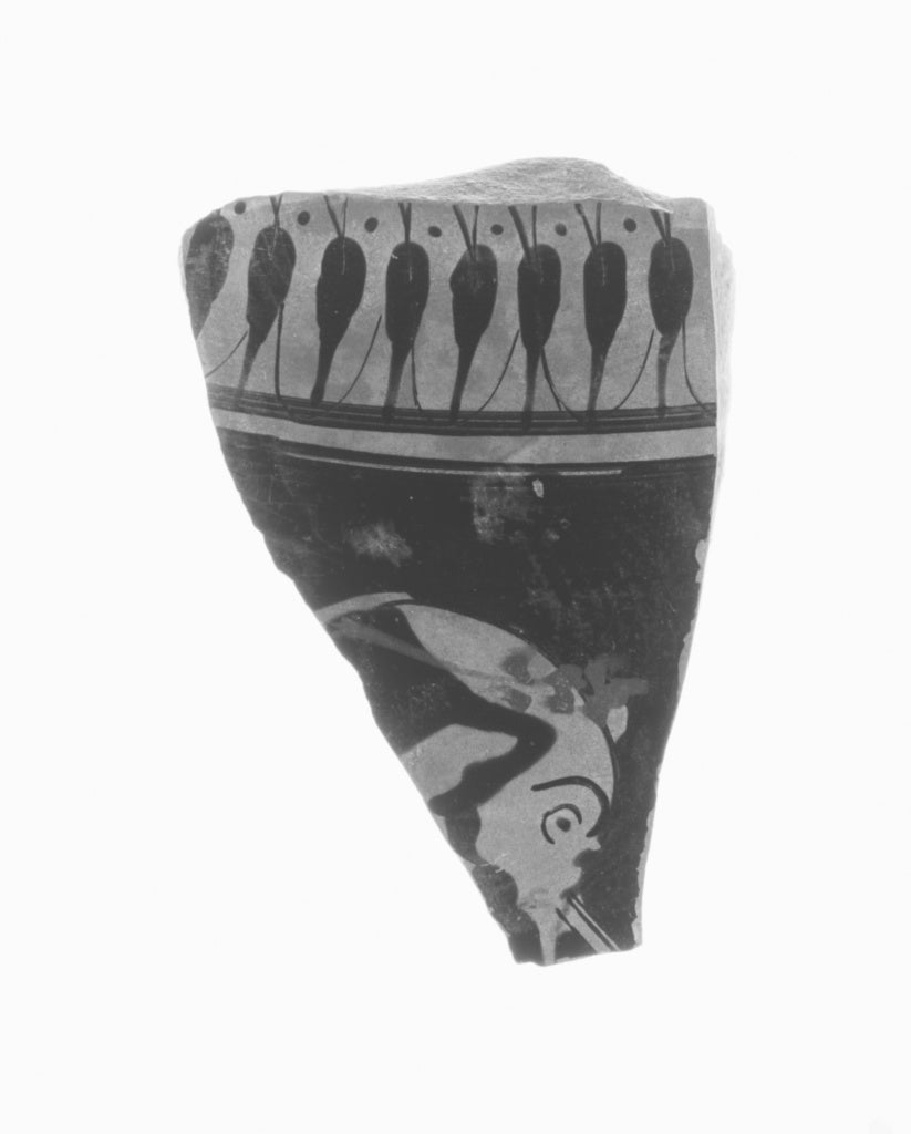 Unknown:Attic Red-Figure Amphora or Pelike Fragment, Poster Print Wall Art
