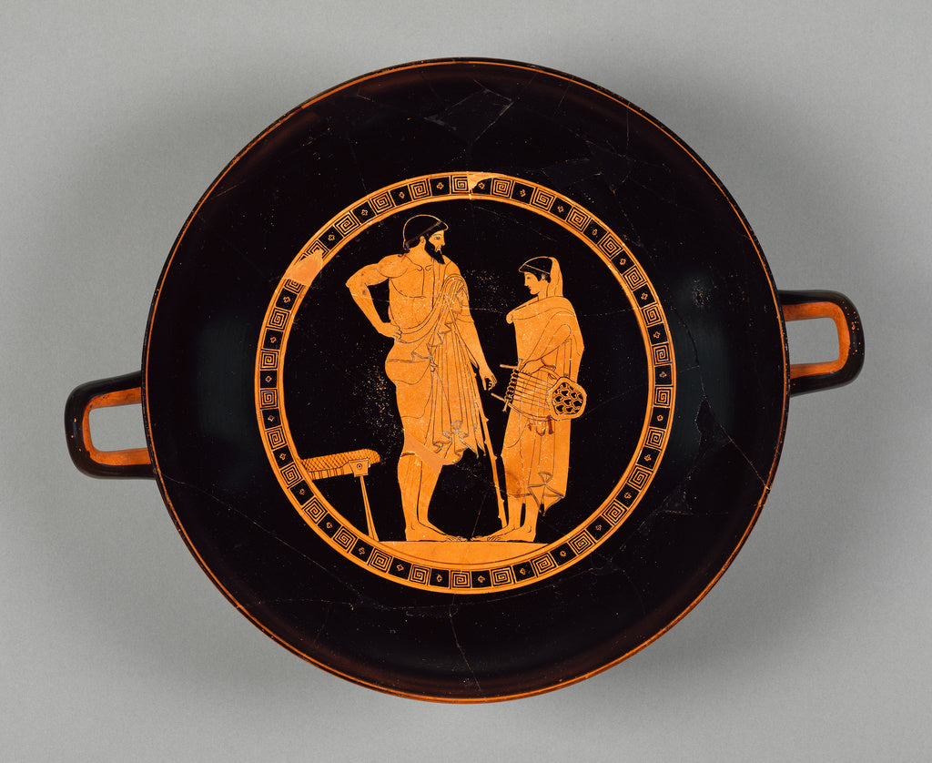 Douris , active 500 - 460 B.C.):Attic Red-Figure Cup, Poster Print Wall Art