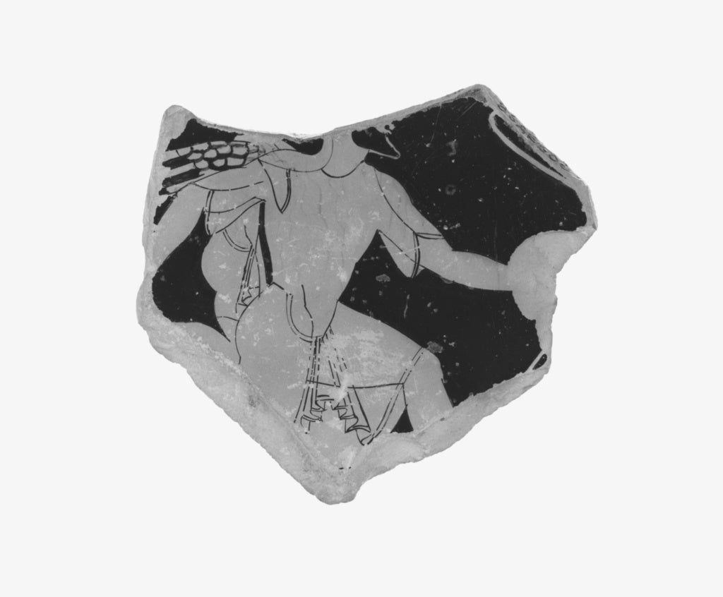 Hermaios Painter:Attic Red-Figure Cup Type C Fragment, Poster Print Wall Art