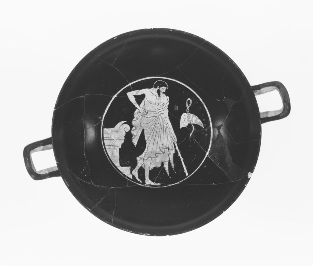 Apollodoros , active about 500 B.C.):Attic Red-Figure Cup Ty, Poster Print Wall Art