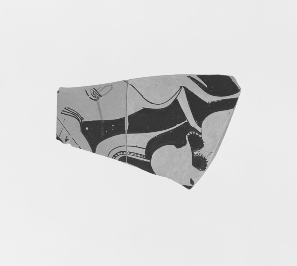 Euergides Painter:Attic Red-Figure Cup Fragment, Poster Print Wall Art