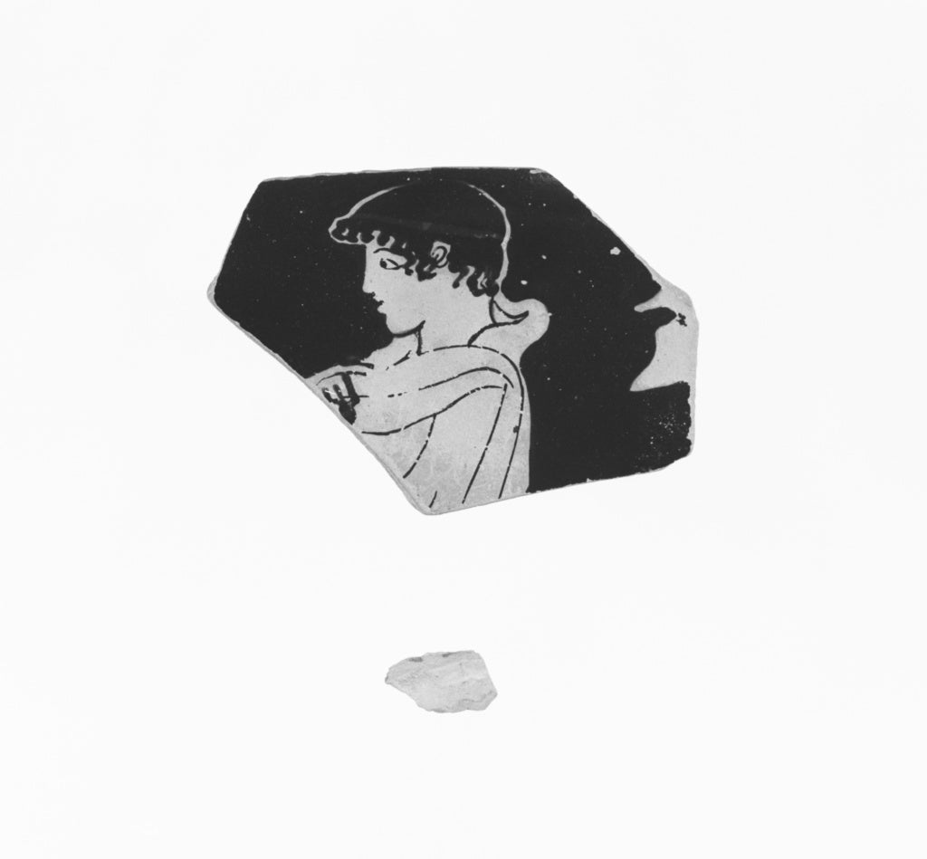 Penthesilea Painter:Attic Red-Figure Cup Fragment, Poster Print Wall Art