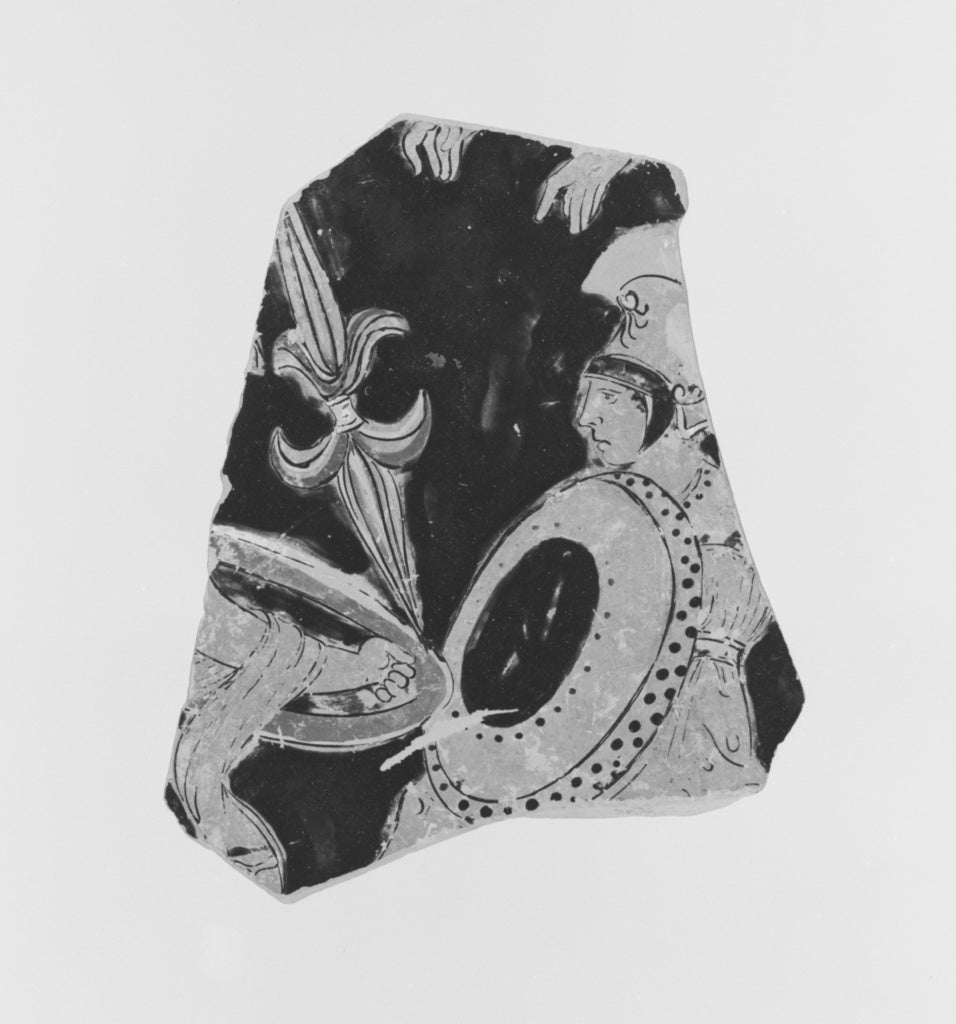 Unknown:Apulian Red-Figure Calyx Krater Fragment, Poster Print Wall Art