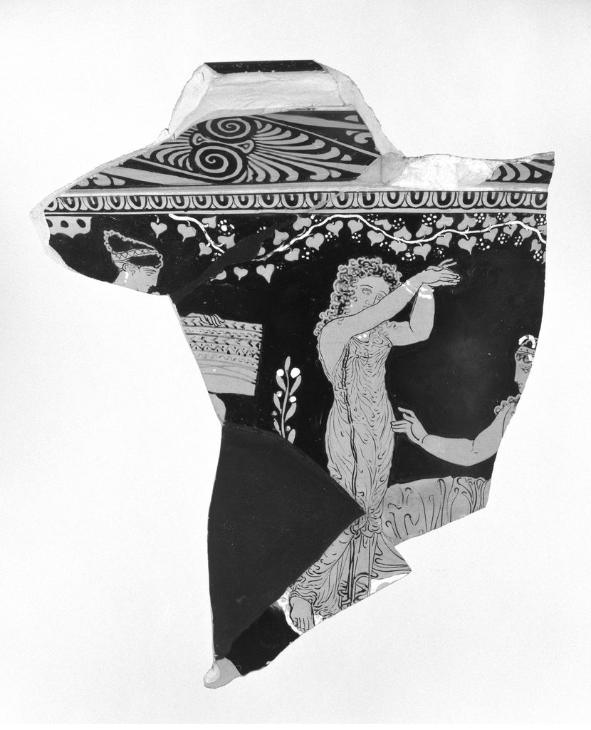 Hoppin Painter:Apulian Red-Figure Bell Krater Fragment, Poster Print Wall Art