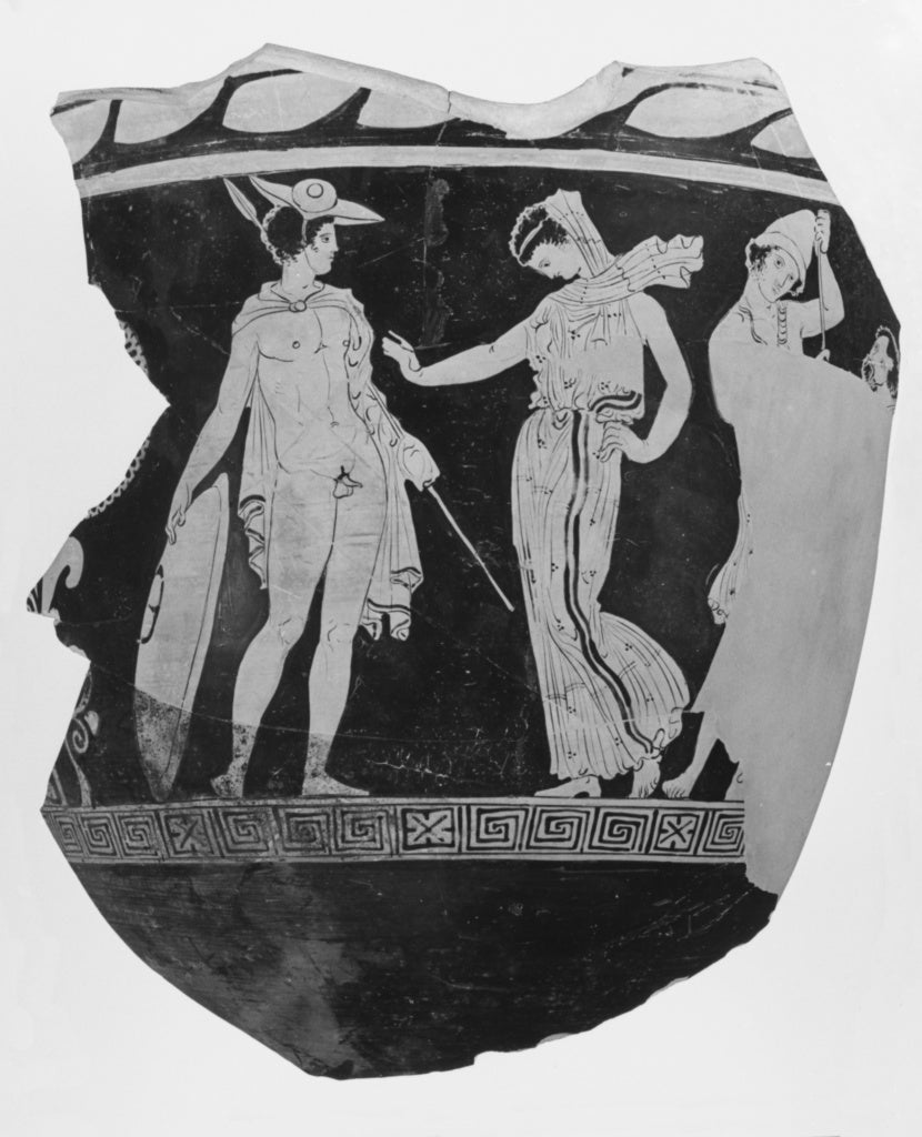 Dolon Painter:Lucanian Bell Krater Fragment, Poster Print Wall Art