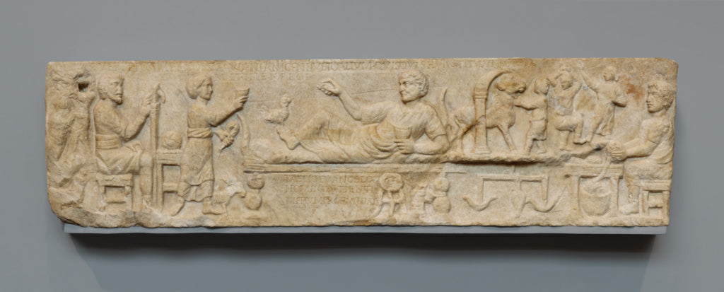 Unknown:Front Panel from a Sarcophagus, Poster Print Wall Art