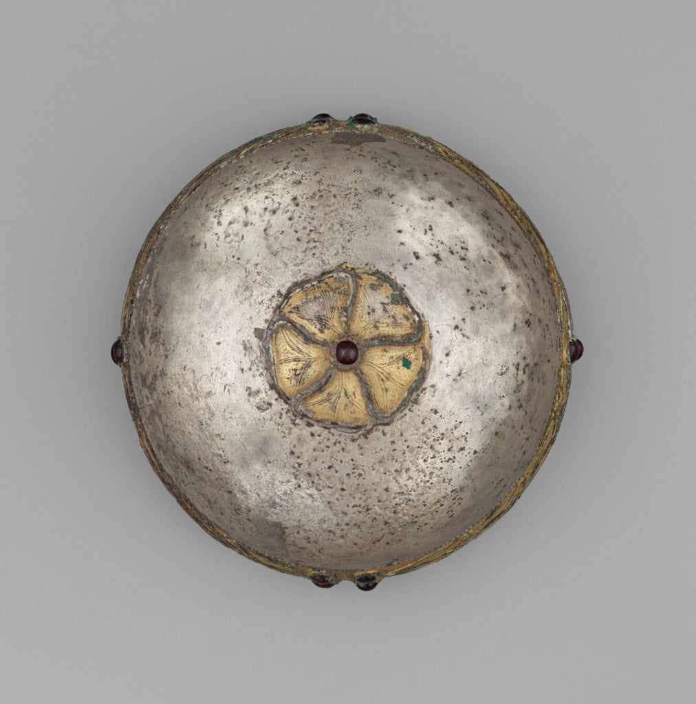 Unknown:Hemispherical Cup with Stone Inlays, Poster Print Wall Art