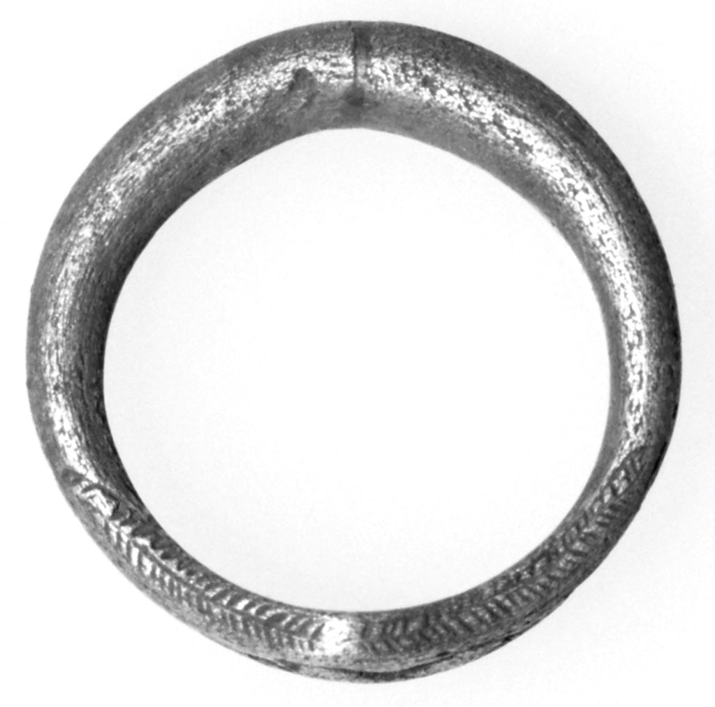 Unknown:Spiral Hair Ring with Serpent Head Terminals, Poster Print Wall Art
