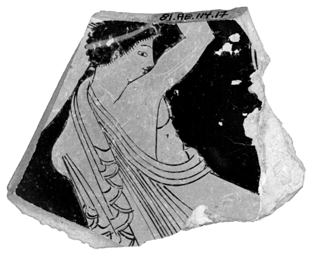 Kleomelos PainterAttributed to the:Attic Red-Figure Cup Frag, Poster Print Wall Art